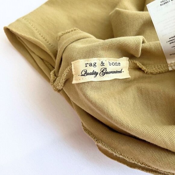 NWT RAG & BONE WOMEN'S KHAKI MIX MEDIA MUSCLE TOP - S - Picture 10 of 12